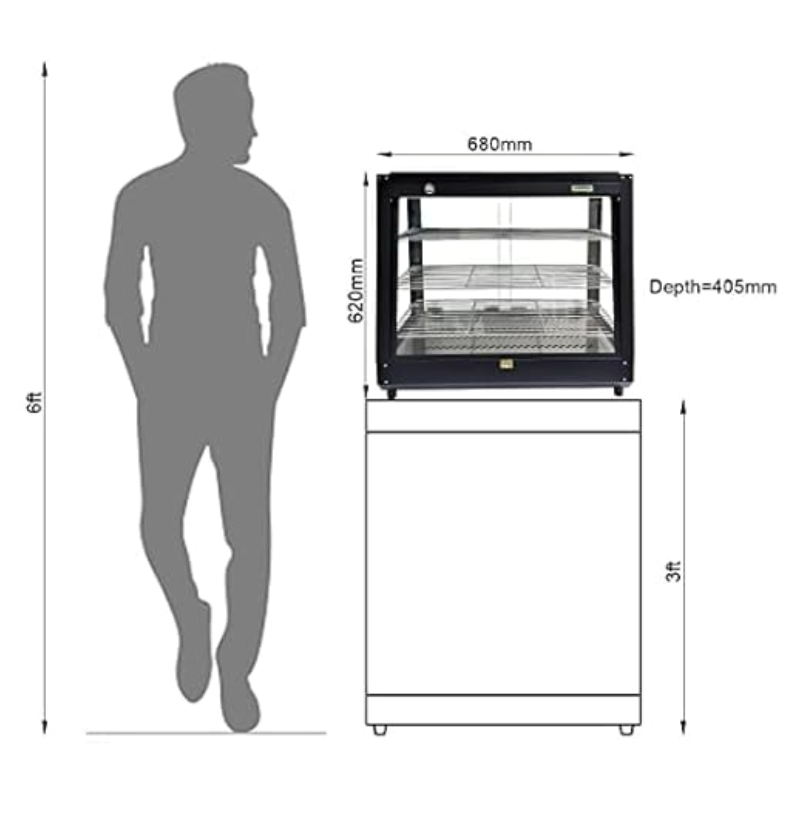 FDW 100 LH 800W Food Display Warmer | Food Counter for Shop Display 100 Liters, Food Grade Stainless Steel Interior with 1 Year Warranty…-2