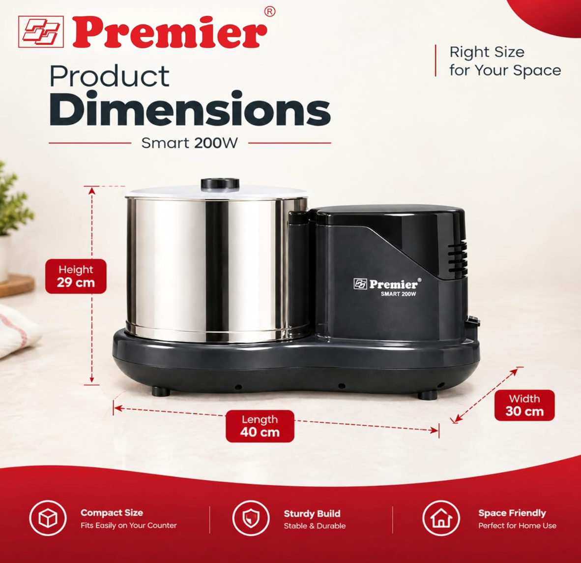 Premier Smart Wet Grinder 2 Ltr 230V PG-512-6