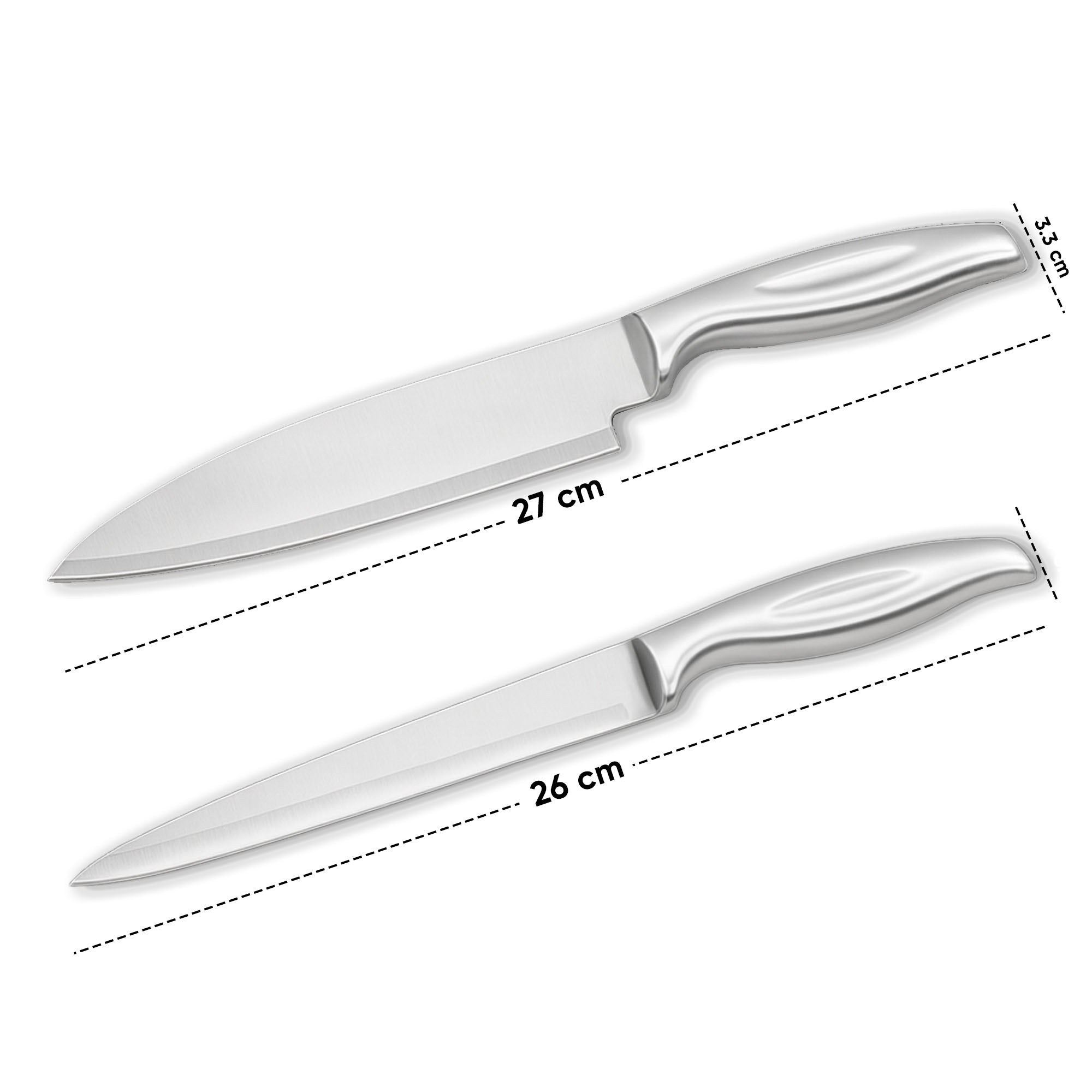Stainless Steel Kitchen Knife Set - Pack of 3