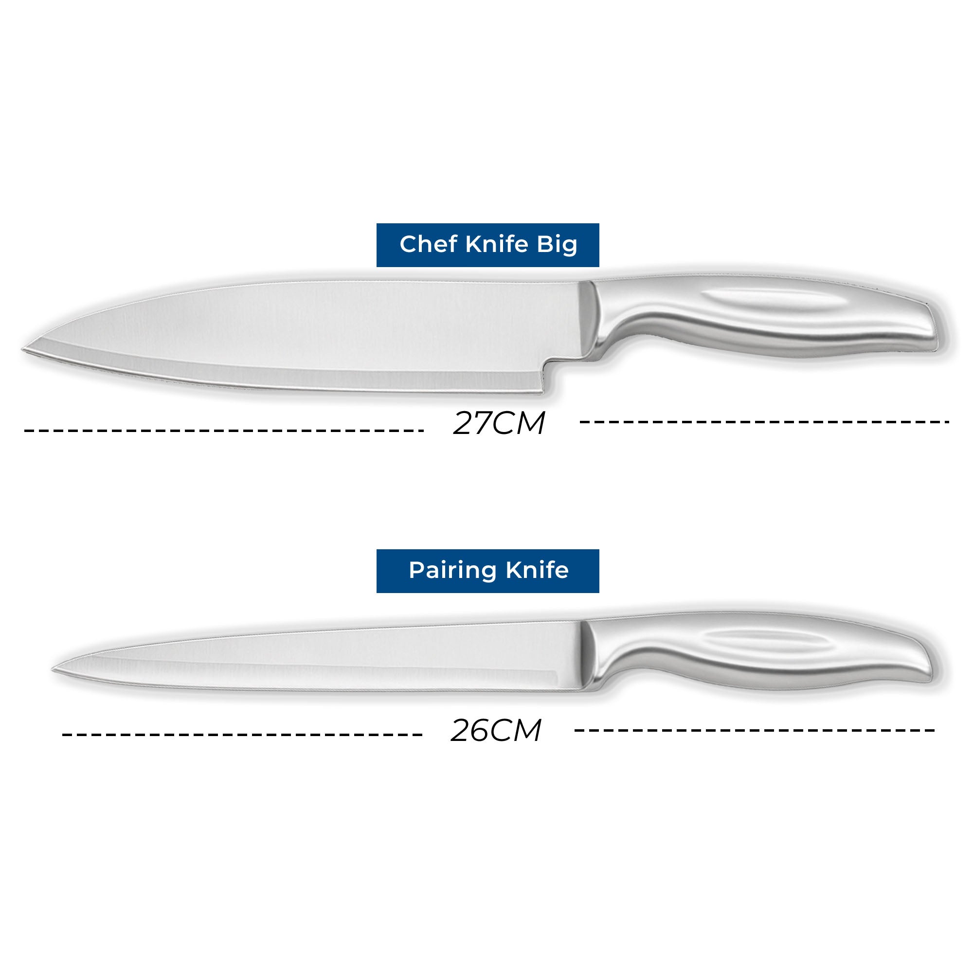 Stainless Steel Kitchen Knife Set - Pack of 3