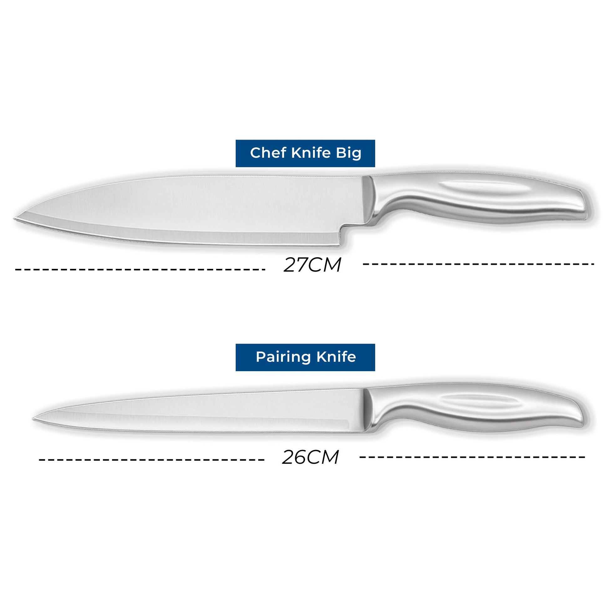 Stainless Steel Kitchen Knife Set - Pack of 2