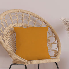 Orange Outdoor Fabric Pillow Plain Shade 02