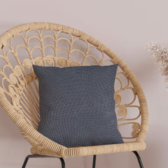 Grey Outdoor Fabric Pillow Plain Shade 06