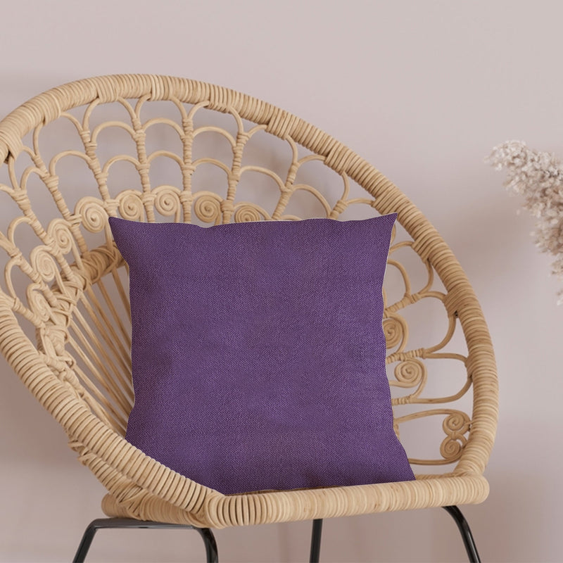 Purple Outdoor Fabric Pillow Plain Shade 07