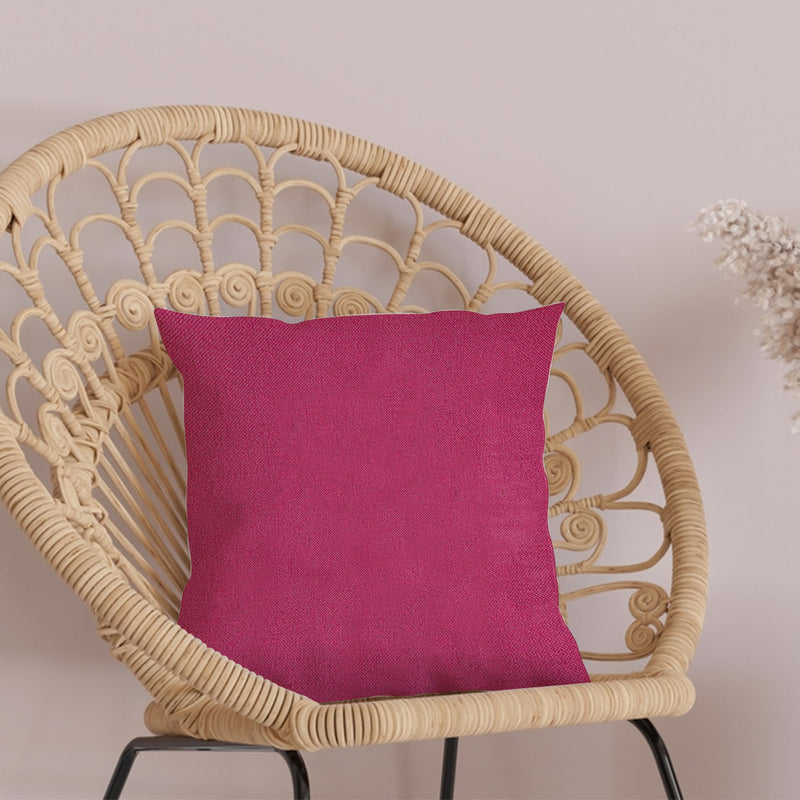 Pink Outdoor Fabric Pillow Plain Shade 08