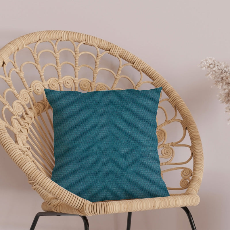 Green Outdoor Fabric Pillow Plain Shade 09