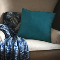 Green Outdoor Fabric Pillow Plain Shade 09