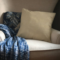 Cream Outdoor Fabric Pillow Plain Shade 10