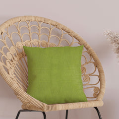 Green Outdoor Fabric Pillow Plain Shade 12