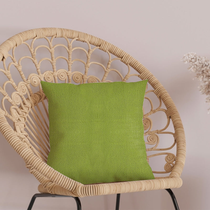 Green Outdoor Fabric Pillow Plain Shade 12