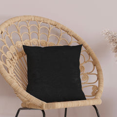 Black Outdoor Fabric Pillow Plain Shade 13