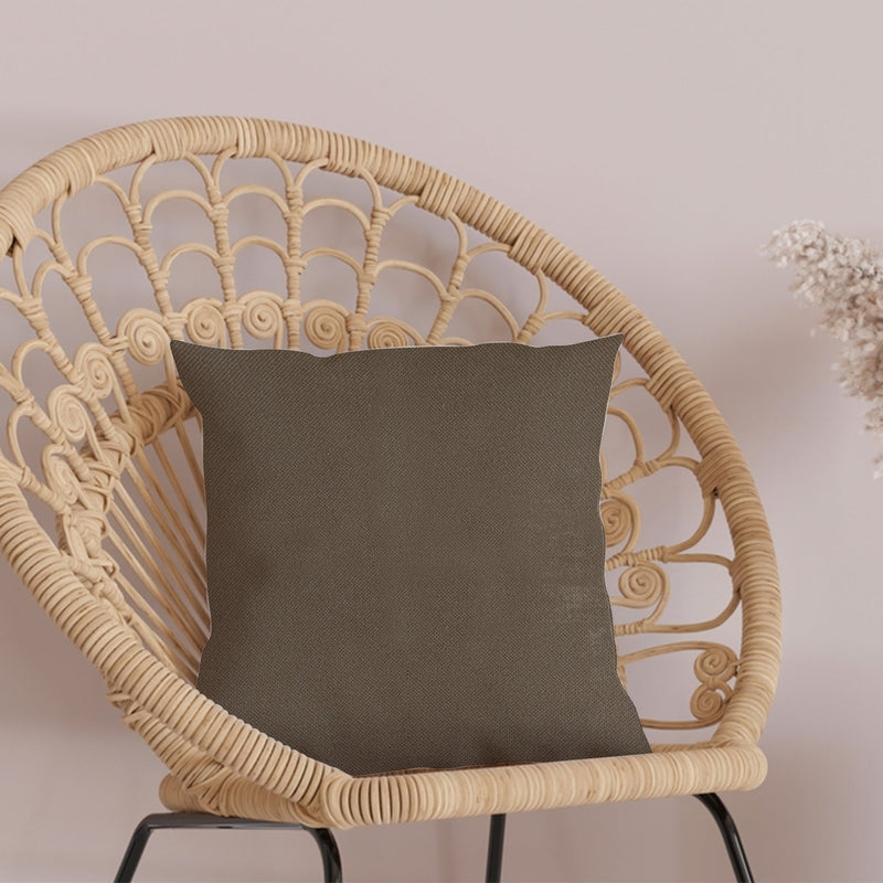 Brown Outdoor Fabric Pillow Plain Shade 14