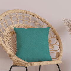 Green Outdoor Fabric Pillow Plain Shade 15