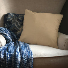 Cream Outdoor Fabric Pillow Plain Shade 16