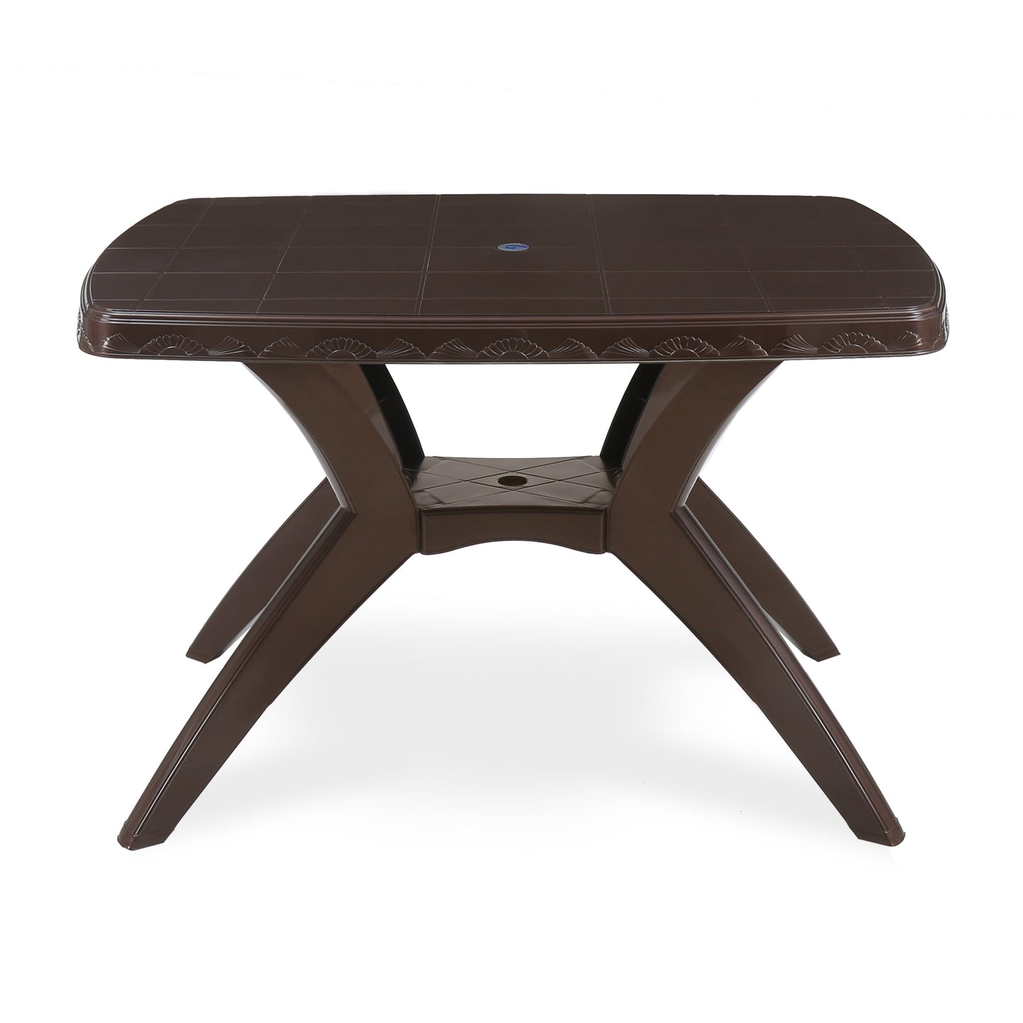 Nilkamal Shahenshah Kross legged Table (Weather Brown)