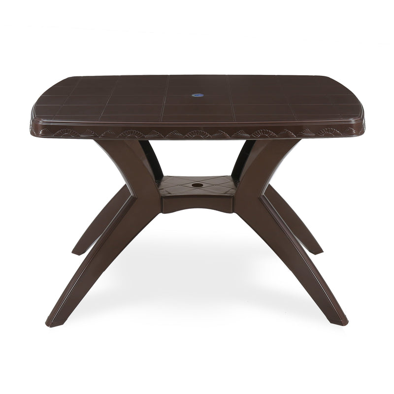 Nilkamal Shahenshah Kross legged Table (Weather Brown)