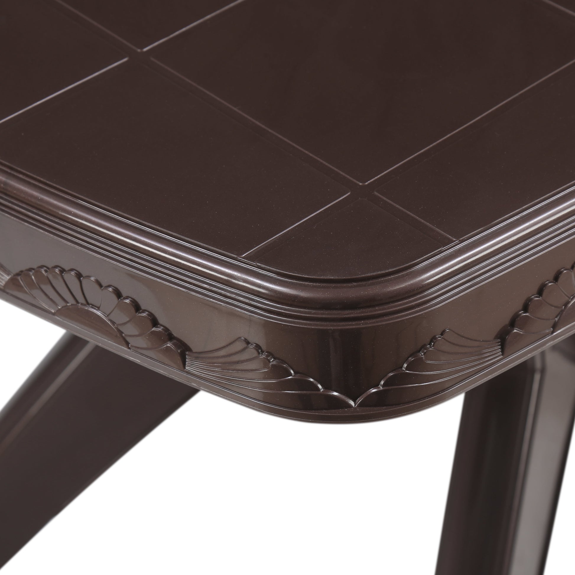Nilkamal Shahenshah Kross legged Table (Weather Brown)