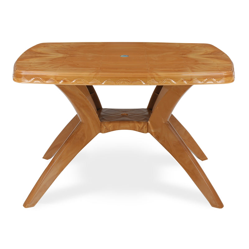 Nilkamal Shahenshah Kross Legged Table (Pear Wood)