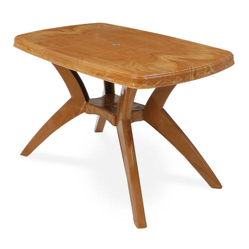 Nilkamal Shahenshah Kross Legged Table (Pear Wood)