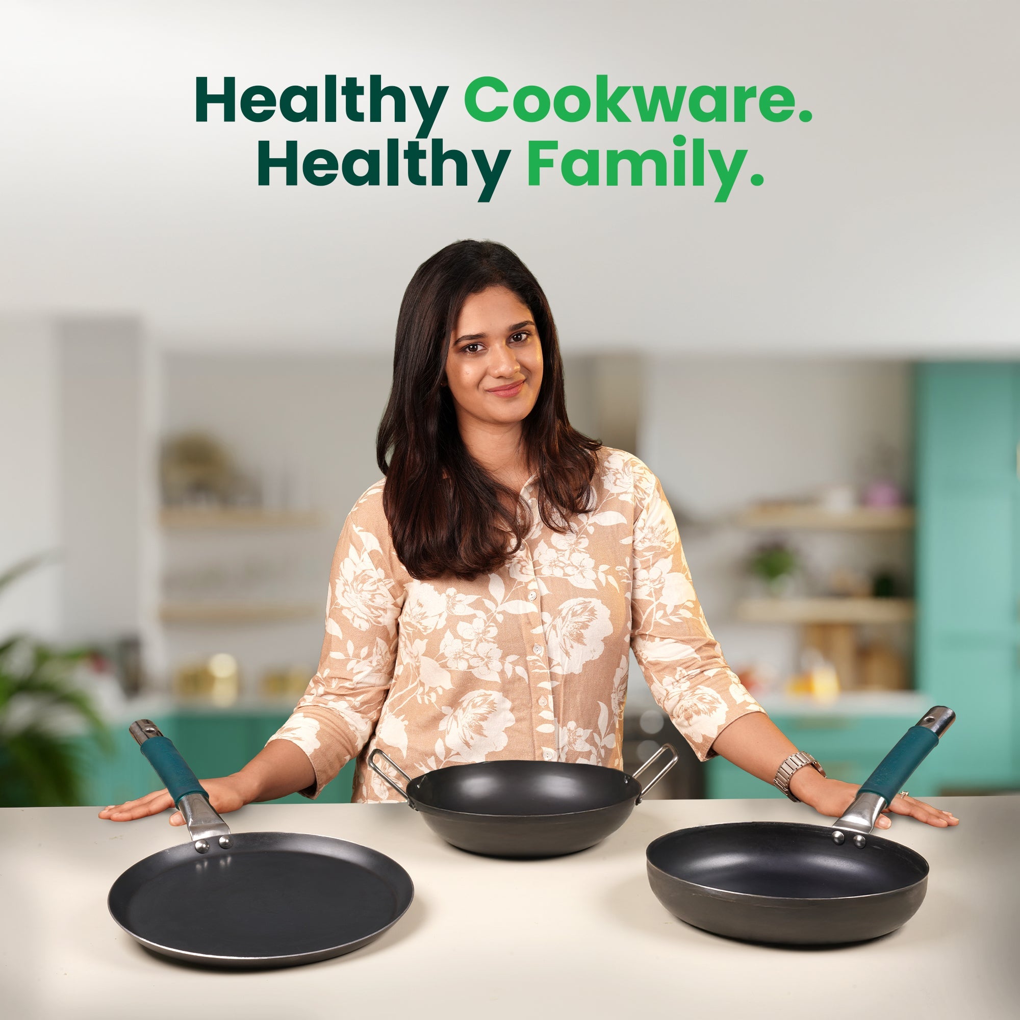 100% Pure Sheet Iron Tadka Pan with Stainless Steel Handle, Pre-seasoned, Toxin-free, Induction
