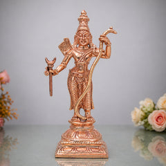 Bronze Rama Idol, Shri Ram Sri Ramachandra Raghunath Kodanda Rama Murti, Siya Ram Maryada Purushottam Ram Vigraha Statue, Gold, 6.5 Inch, 1 Piece