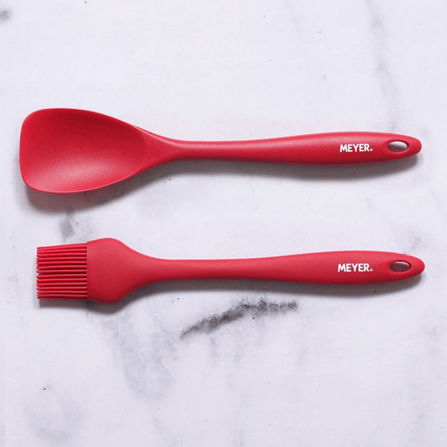 Meyer Silicone Accessories 3 pcs set - (Spatula + Turner + Brush ), Red