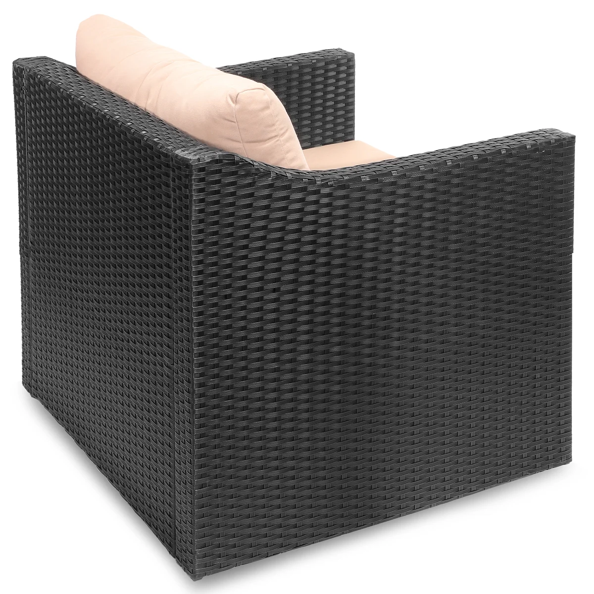 Blox Outdoor Patio Seating Set 2 Chairs and 1 Table Set (Black)