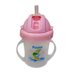 Baby Shopiieee 150ml Anti Spill, Interchangeable Sipper / Sippy Cup with Soft Silicone Straw BPA Free, 6m+  (Blue)-1
