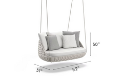 Mazzi Double Seater Hanging Swing Without Stand For Balcony, Garden Swing