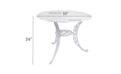 Tilo Cast Aluminium Garden Patio Seating 4 Chair and 1 Table Set