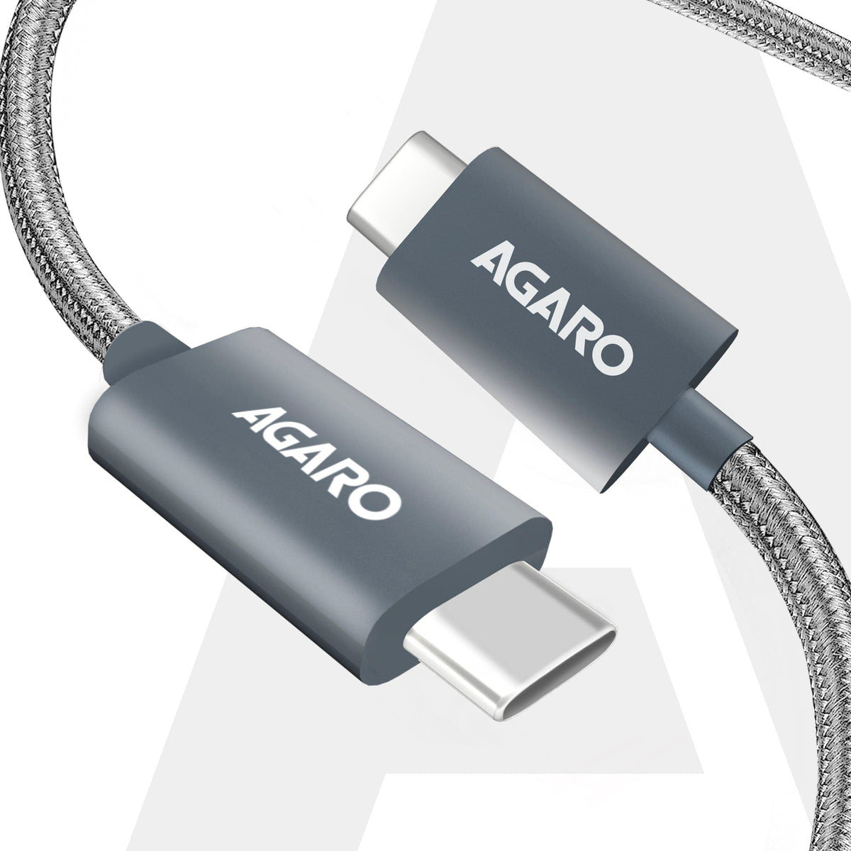 AGARO Type C to Type C Cable, 100W, 5A, Supports PD, Nylon Braided Fast Charging Cable, Compatible With Type C Devices I