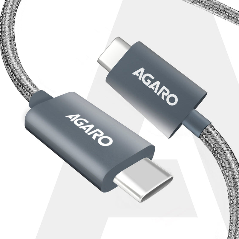 AGARO Type C to Type C Cable, 100W, 5A, Supports PD, Nylon Braided Fast Charging Cable, Compatible With Type C Devices I