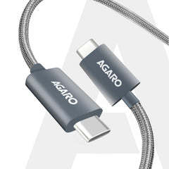 AGARO Type C to Type C Fast Charging Cable compatible with Android devices, iPhone15, Power Bank, 5A, 100W, Supports PD,