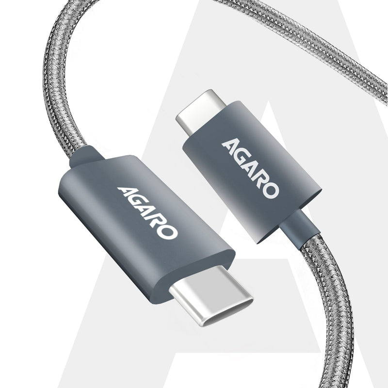 AGARO Type C to Type C Fast Charging Cable compatible with Android devices, iPhone15, Power Bank, 5A, 100W, Supports PD,