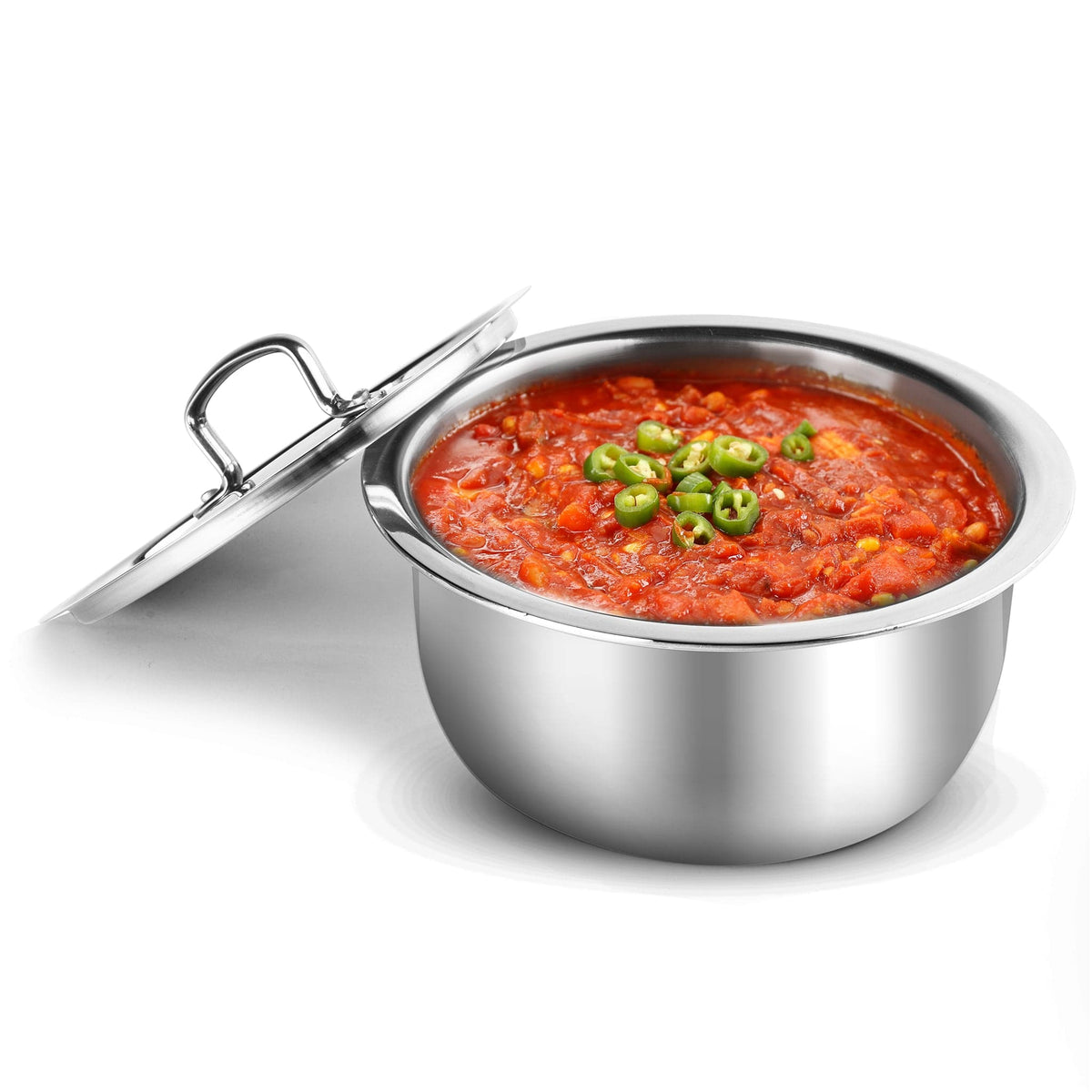 AGARO Regency Triply Tope 4.5L with Stainless Steel Lid, 2.5mm Thick Body, Rivetted Handle, Induction & Gas Compatible, 
