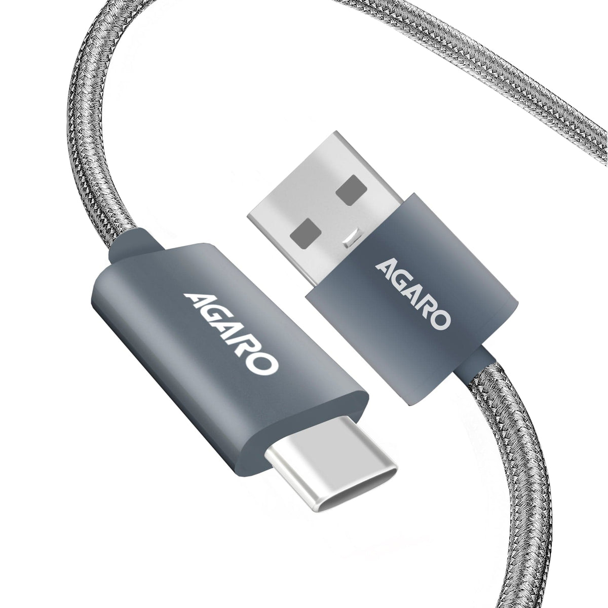 AGARO USB-A to Type C Cable, Unbreakable Braided Cable, 3A Fast Charging, Compatible with All Type C Devices Including S