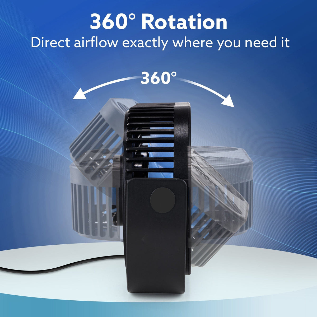 AGARO Signify USB Desk Twin Fan, Portable Dual Table Cooling Fan with 5 Blades & 3 Speed Option, USB Powered, Dual Mode,