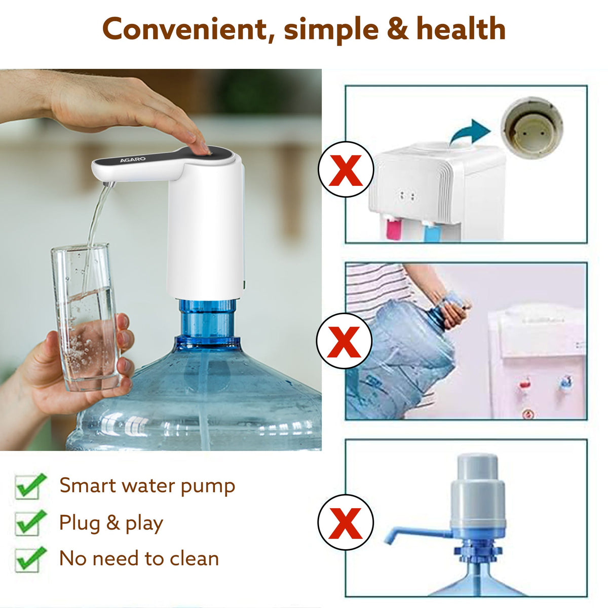 AGARO Electric Water Dispenser Pump, Automatic Water Dispenser Pump-7