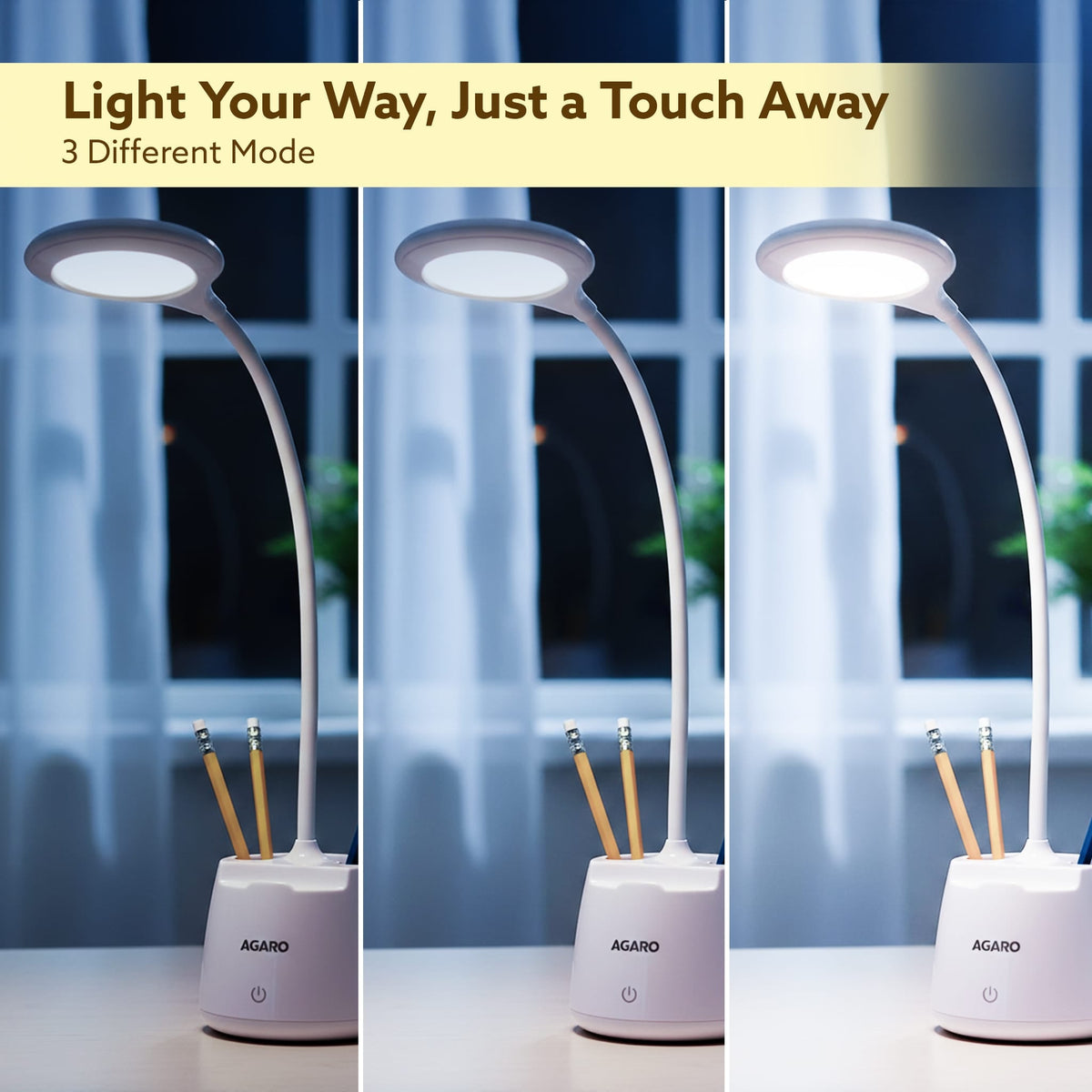 AGARO Regency 5W LED Desk Lamp Rechargeable with Touch Control-3
