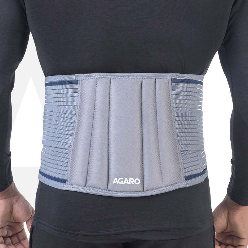 AGARO Lumbo Sacral Belt With Double Strapping, Back Support For the Lumbar Spine, Pain Relief, Back Brace for Men and Wo