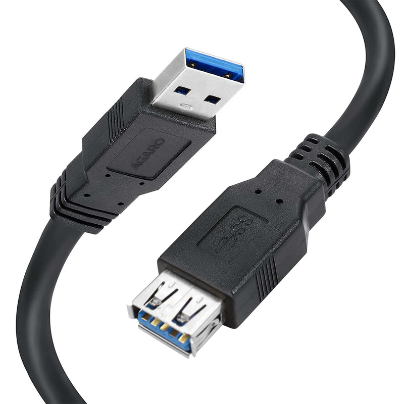AGARO USB Extender, USB 3.0 Extension Cable Male to Female USB Cable High-Speed 5GBps Data Transfer Compatible with Webcam, Gamepad, Keyboard, Mouse, Hard Drive, Xbox, Laptop/PC/Mac/Printer, 1 Meter-1