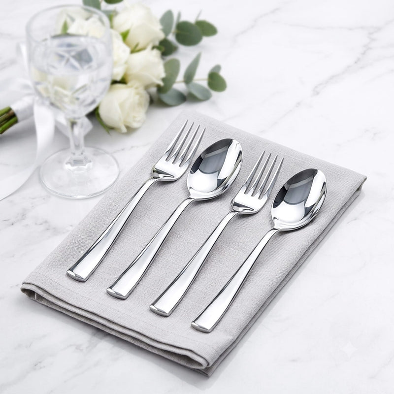 AGARO Elite Spoon and Fork Set 12 Pieces, Premium Stainless Steel Cutlery Set with 6 Spoons and 6 Forks, Mirror Finish, Food Grade, Rust Proof, Dishwasher Safe Tableware for Home, Kitchen and Dining-1