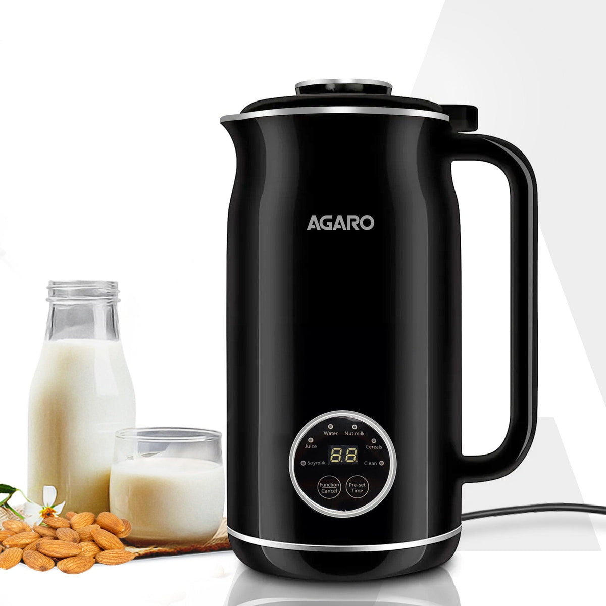 AGARO Regency Automatic Nut Milk Maker, Vegan Milk Machine, Make Vegan Milk From Nuts, Almonds, Soya, Oats etc, Boil Wat