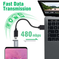 AGARO Micro USB to Type-C OTG Adapter - (Metallic Grey)