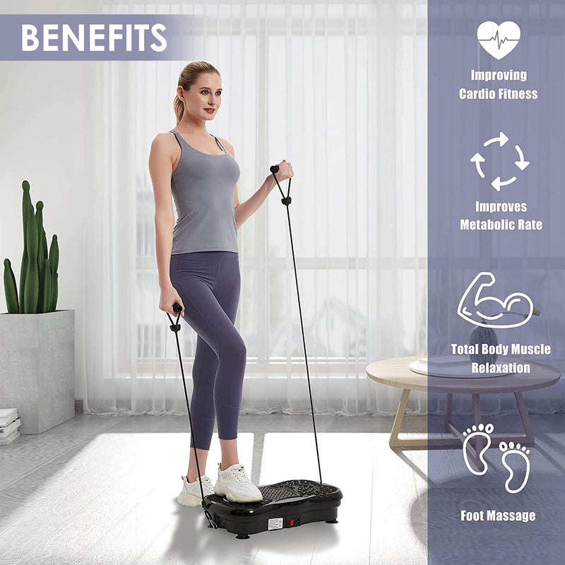 AGARO Alpha Crazyfit Vibration Plate Massager,Home & Gym Workout Machine For Muscle Toning,Calorie Burning,Massaging,Wei