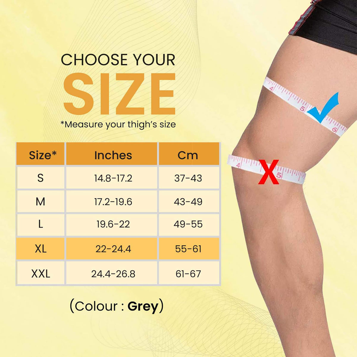 AGARO Tubular Stretchable Knee Cap, Breathable Fabric, Uniform Compression, Relieves Muscle Pain, Joint Pain, Injury Rec