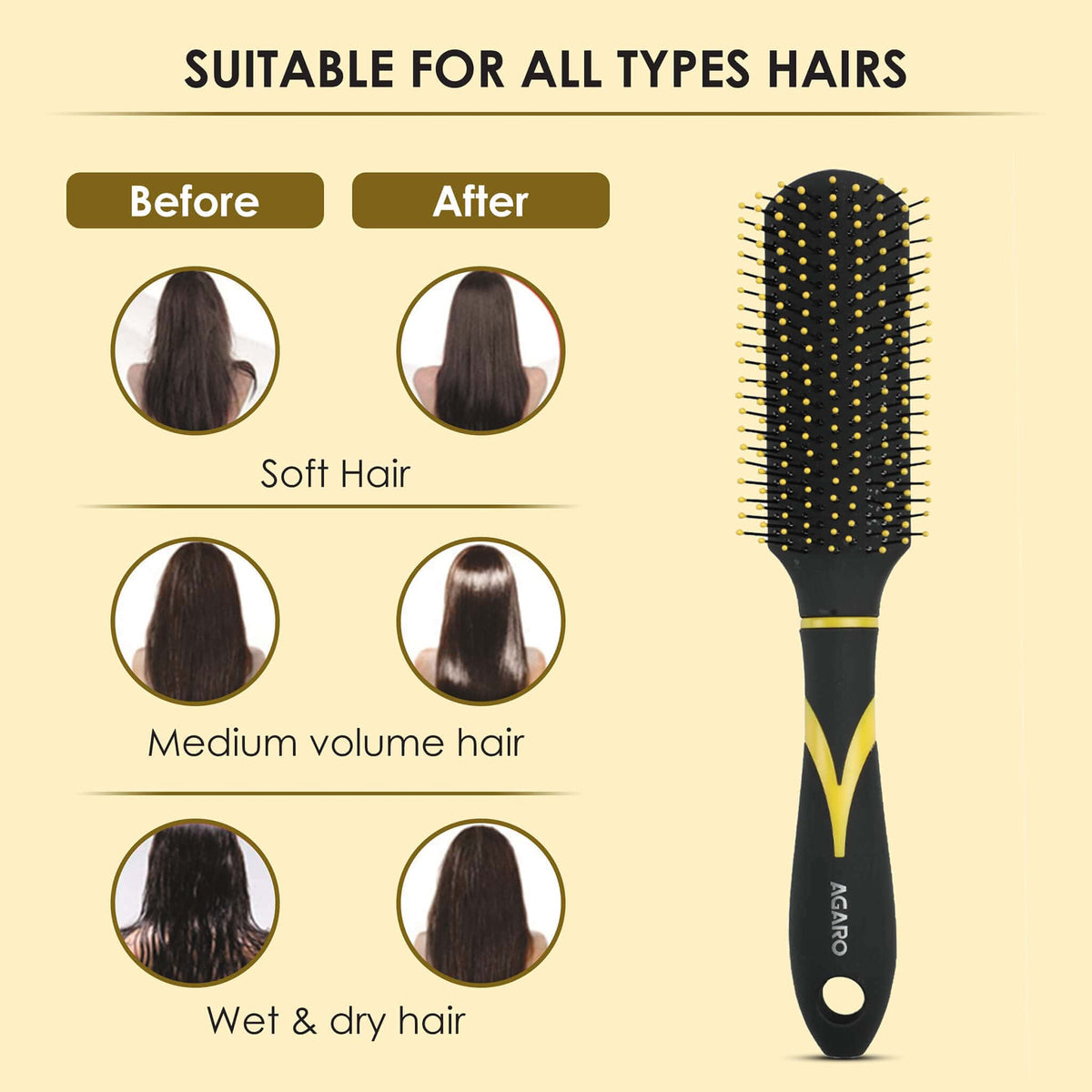 AGARO Flat Hair Brush