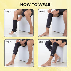 AGARO Tubular Stretchable Knee Cap, Breathable Fabric, Uniform Compression, Relieves Muscle Pain, Joint Pain, Injury Rec