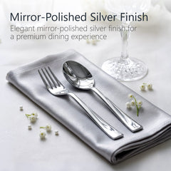 AGARO Elite Spoon and Fork Set 12 Pieces, Premium Stainless Steel Cutlery Set with 6 Spoons and 6 Forks, Mirror Finish, Food Grade, Rust Proof, Dishwasher Safe Tableware for Home, Kitchen and Dining-3