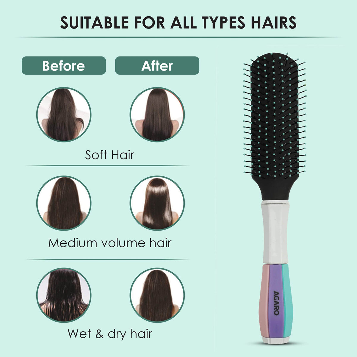 AGARO Flat Hair Brush